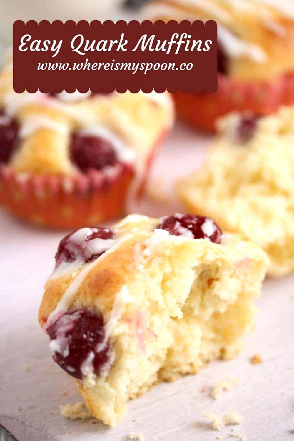 Fluffy Quark Muffins (Cherries, Other Fruit or Berries) Where Is My Spoon