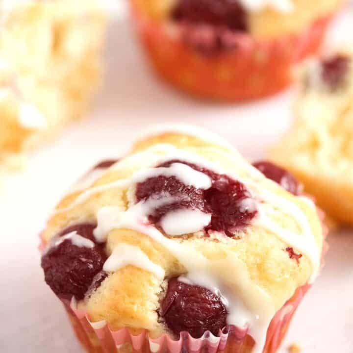 Fluffy Quark Muffins (Cherries, Other Fruit or Berries) - Where Is My Spoon