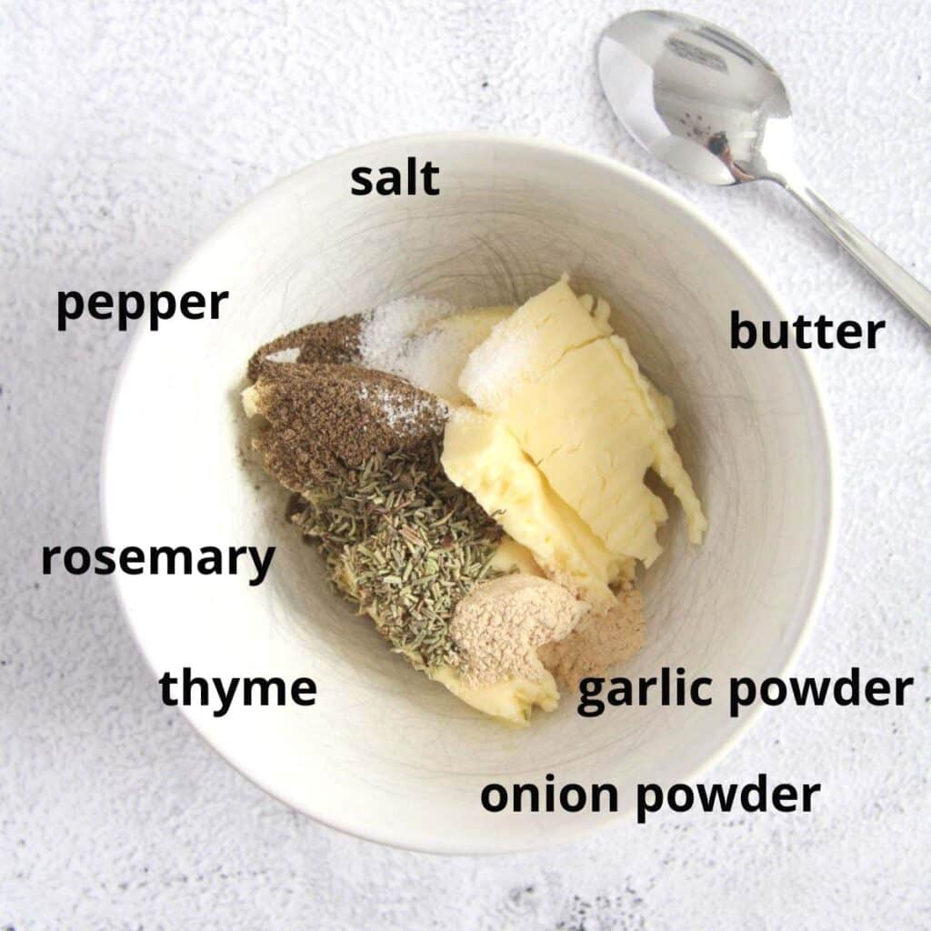 labeled image for spicy butter for rubbing chicken.