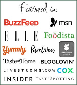 web banner representing all the websites logos that featured our food blog.