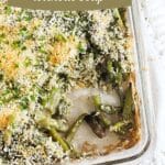 pinterest image of green bean casserole without canned soup.