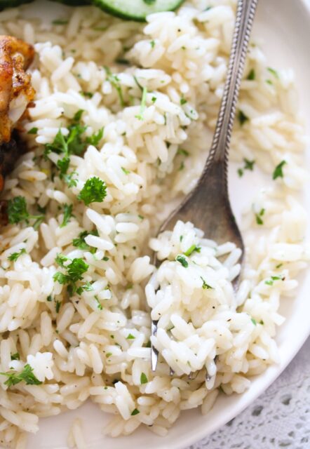 The Best Buttered Rice with Garlic - Where Is My Spoon
