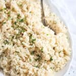pinterest image with title for butter rice.