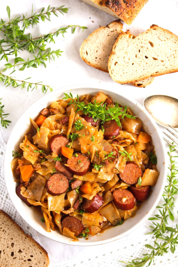 Slow Cooker Cabbage and Sausage (Crockpot) Where Is My Spoon