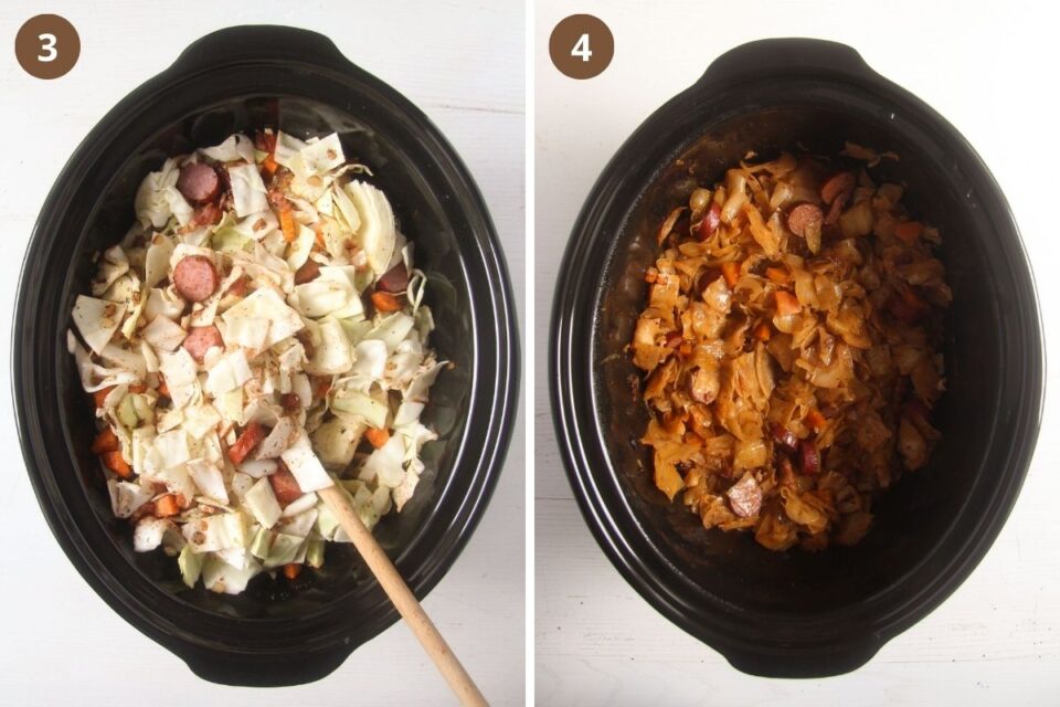 Slow Cooker Cabbage and Sausage (Crockpot) Where Is My Spoon