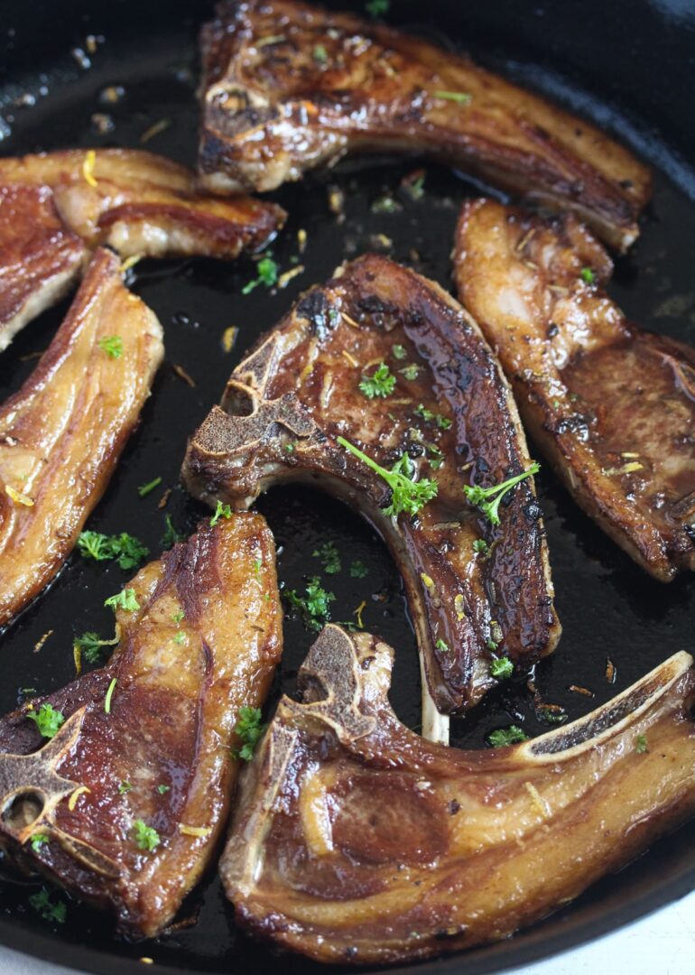 Fried Lamb Chops in the Cast Iron Skillet Where Is My Spoon