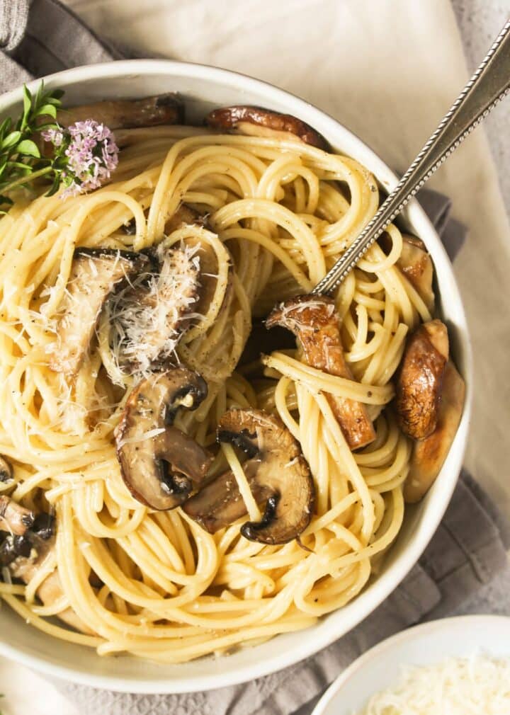 Truffle Oil Pasta (with Mushrooms) Where Is My Spoon