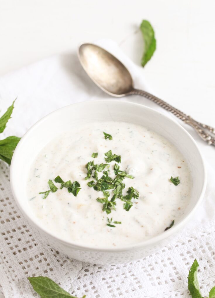 Easy Yogurt Mint Sauce - Where Is My Spoon