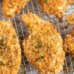 pinterest image with title for panko chicken.
