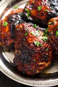 Baked BBQ Chicken Thighs - Where Is My Spoon