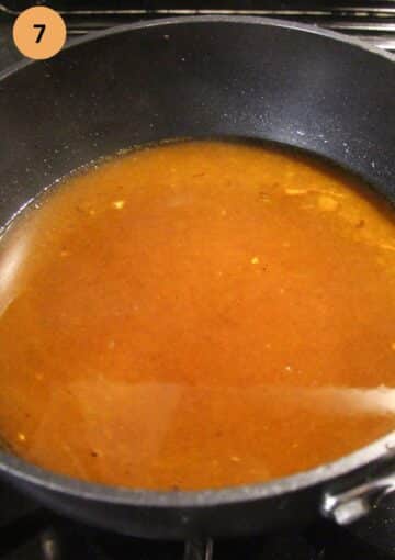 gravy for turkey breast in a small pan.