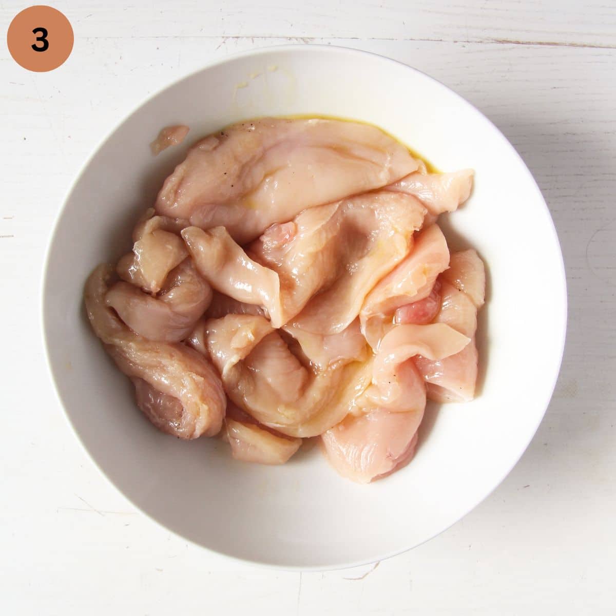 raw chicken pieces in a bowl.