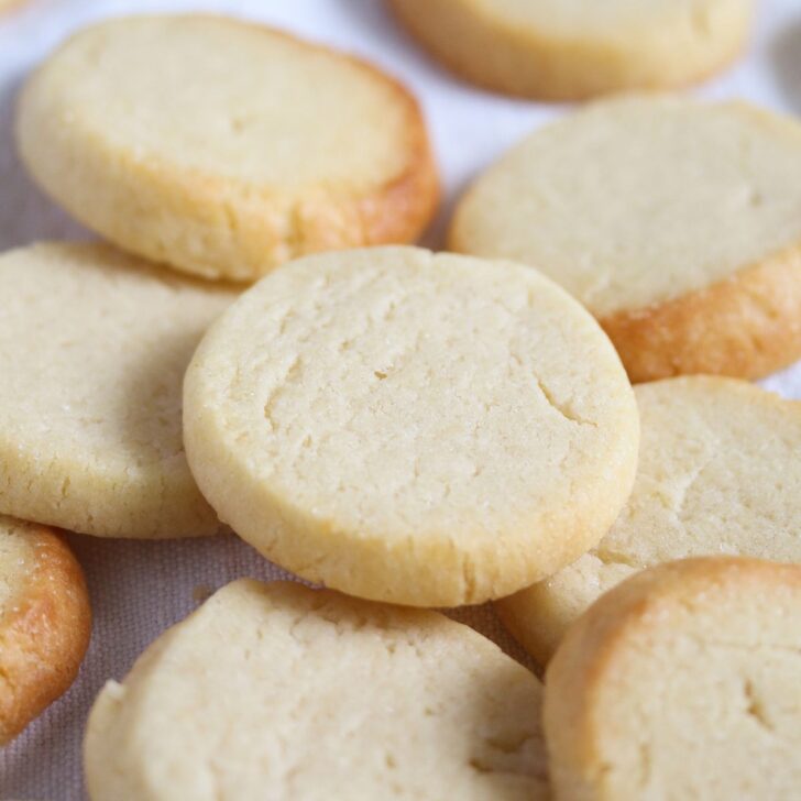 sweetened condensed milk biscuits close up.s