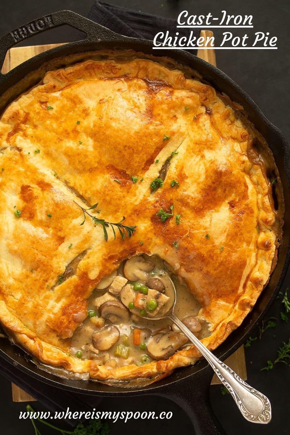 Chicken Pot Pie In The Cast Iron Skillet Where Is My Spoon 0358