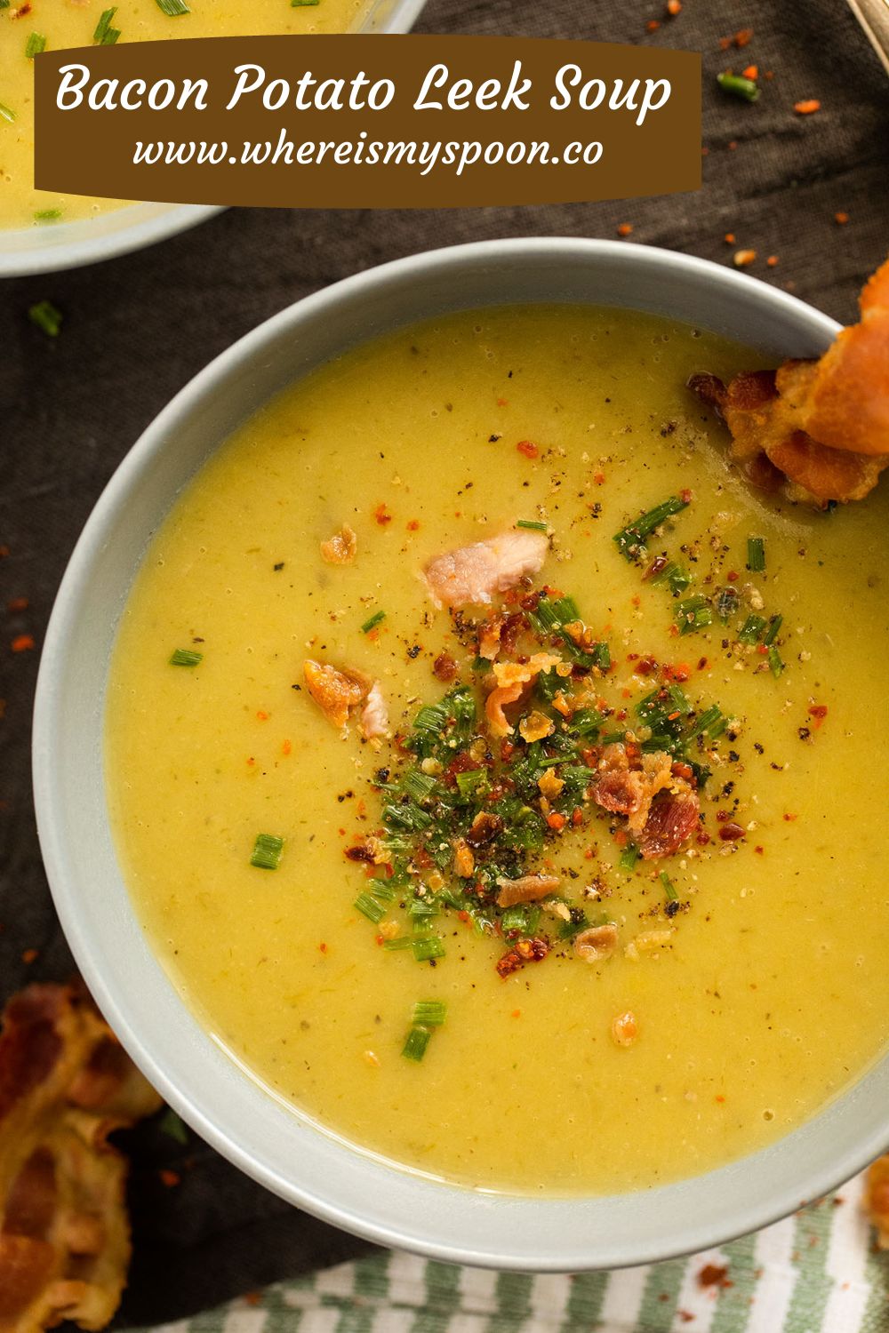 Simple Bacon Potato and Leek Soup - Where Is My Spoon