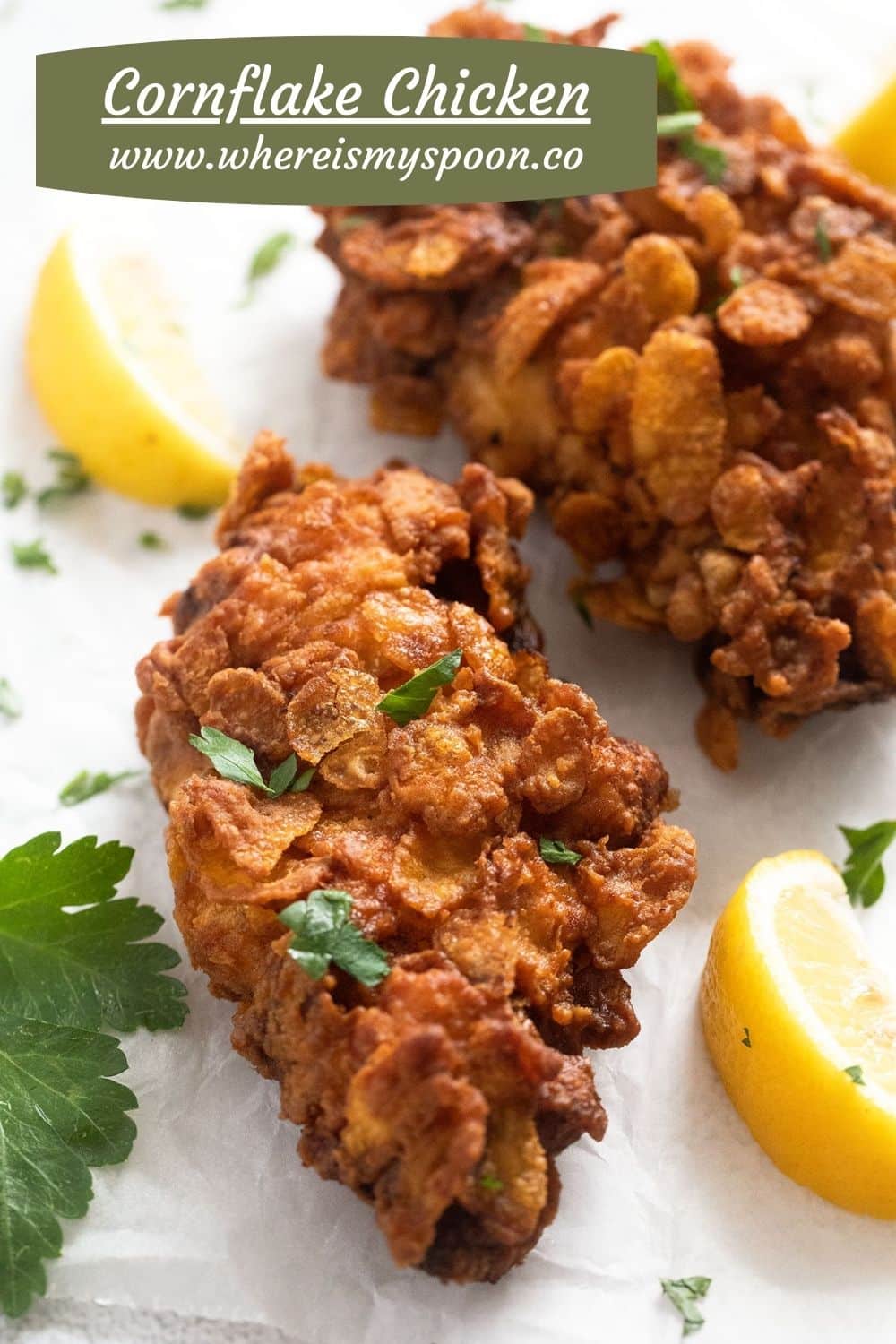 Cornflake Fried Chicken - Where Is My Spoon