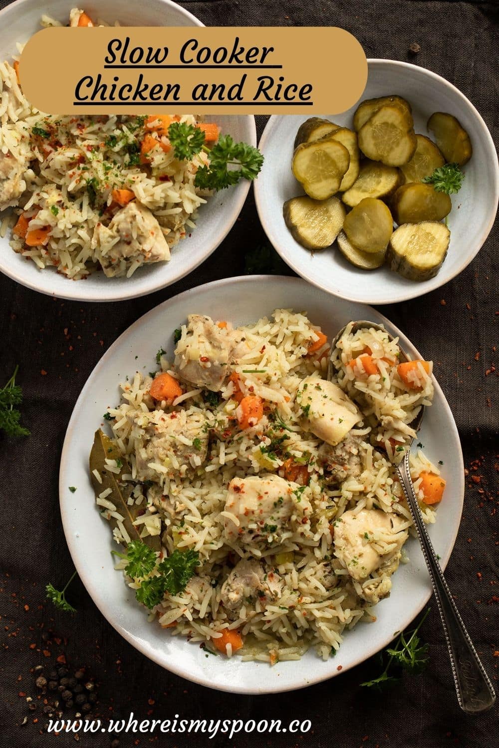 Slow Cooker Chicken and Rice (Crock Pot) - Where Is My Spoon
