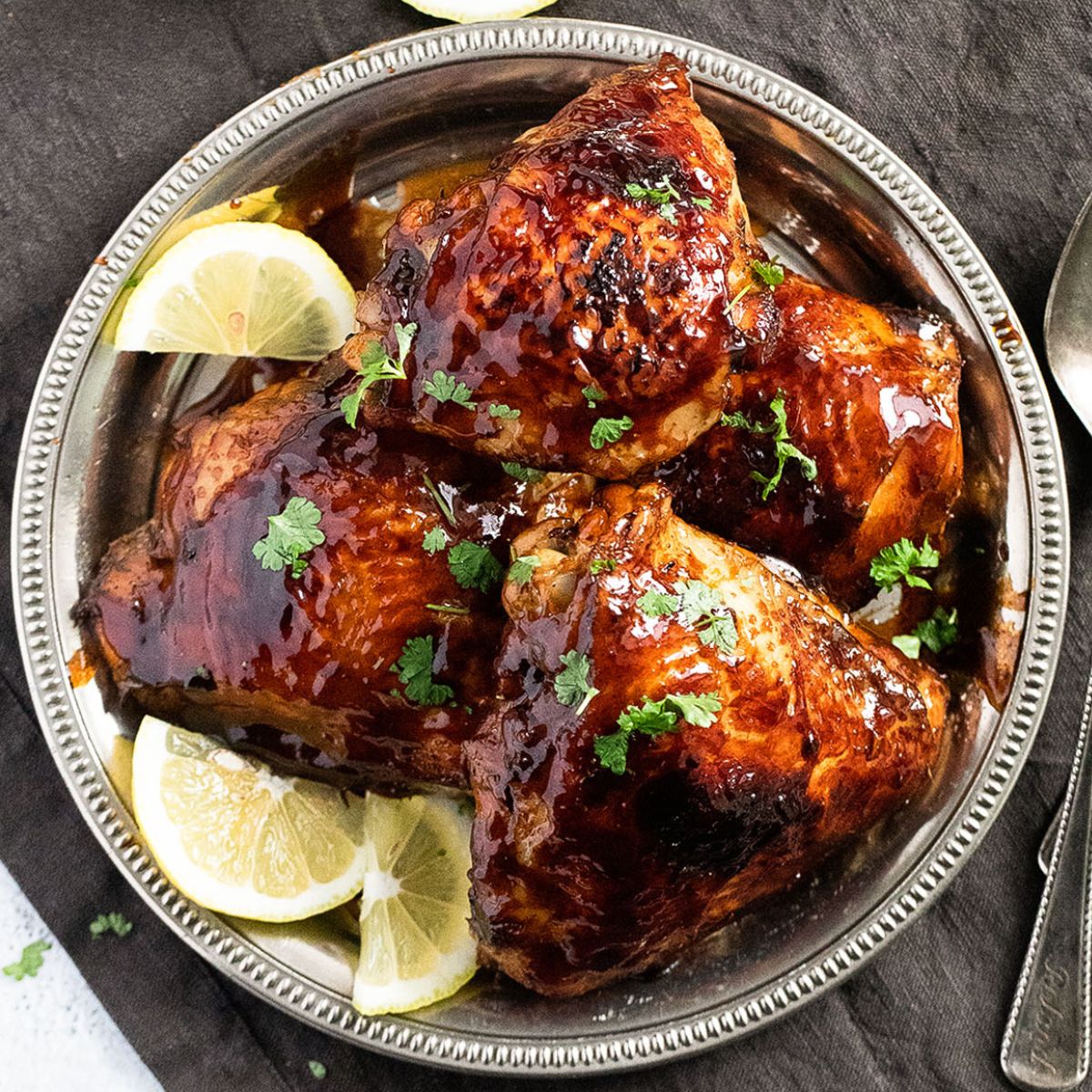 Honey Baked Chicken Thighs - Where Is My Spoon