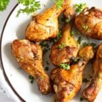 pinterest image with title for chicken drumsticks cooked in the instant pot.