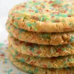 pinterest image with title for sprinkles sugar cookies.