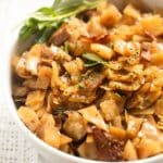 pinterest image with title for slow cooker cabbage.