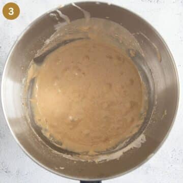 olive oil cake batter in a bowl.