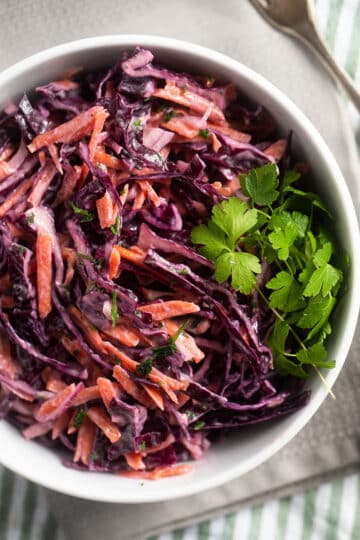 Purple Cabbage and Carrot Slaw - Where Is My Spoon