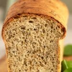 pin image with the title homemade chive bread.