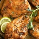pin image with the title chardonnay chicken.