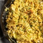 pin image with the title eggs and cabbage.
