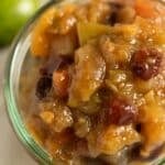 pinterest image with the title green tomato mincemeat.
