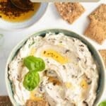 pinterest image with the title sund dried tomato cream cheese.