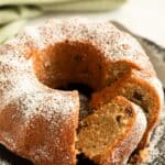 pinterest image with the title irish coffee cake.