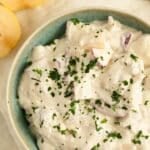 pin image with the title german herring salad.