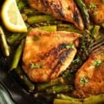 pin image with th e title chicken and asparagus.