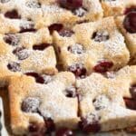 pinterest image with the title german cherry cake