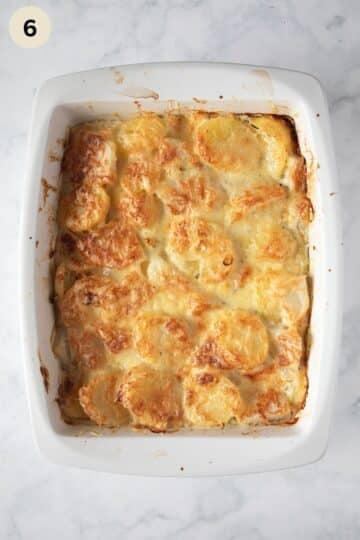 baked kohlrabi and potato casserole.