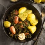 german kale with sausages and potatoes in a bowl